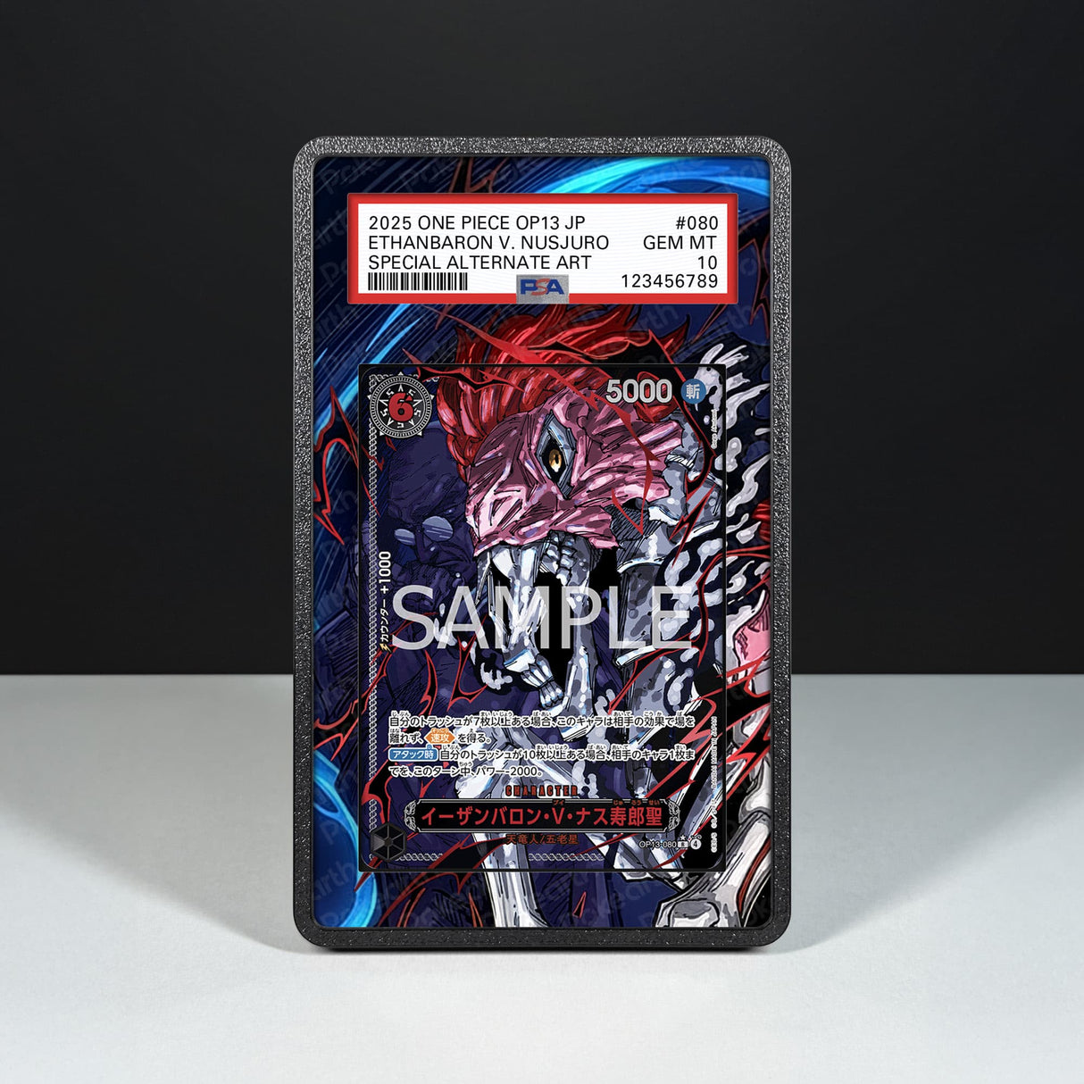 St. Ethanbaron V. Nusjuro OP13-080 - Custodia con Artwork Esteso per Carte Gradate - Display Case Extended Artwork Pokearth