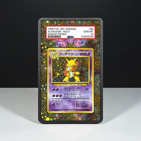 Alakazam No. 065 - Graded Card Extended Artwork Display Case - Display Case Extended Artwork Pokearth