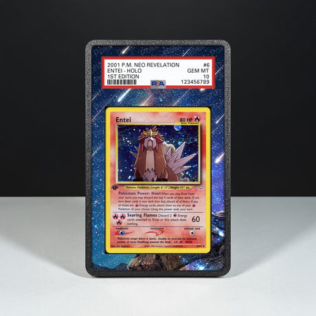 Entei 6/64 - Graded Card Extended Artwork Display Case - Display Case Extended Artwork Pokearth