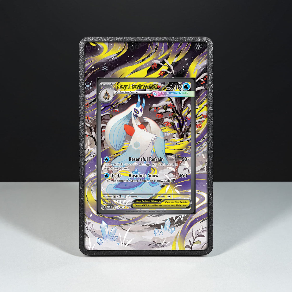 Mega Froslass ex 275/217 - Custodia con Artwork Esteso per Carte Pokémon - Display Case Extended Artwork Pokearth