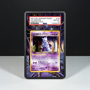 Great Rocket's Mewtwo No. 150 - Graded Card Extended Artwork Display Case - Display Case Extended Artwork Pokearth