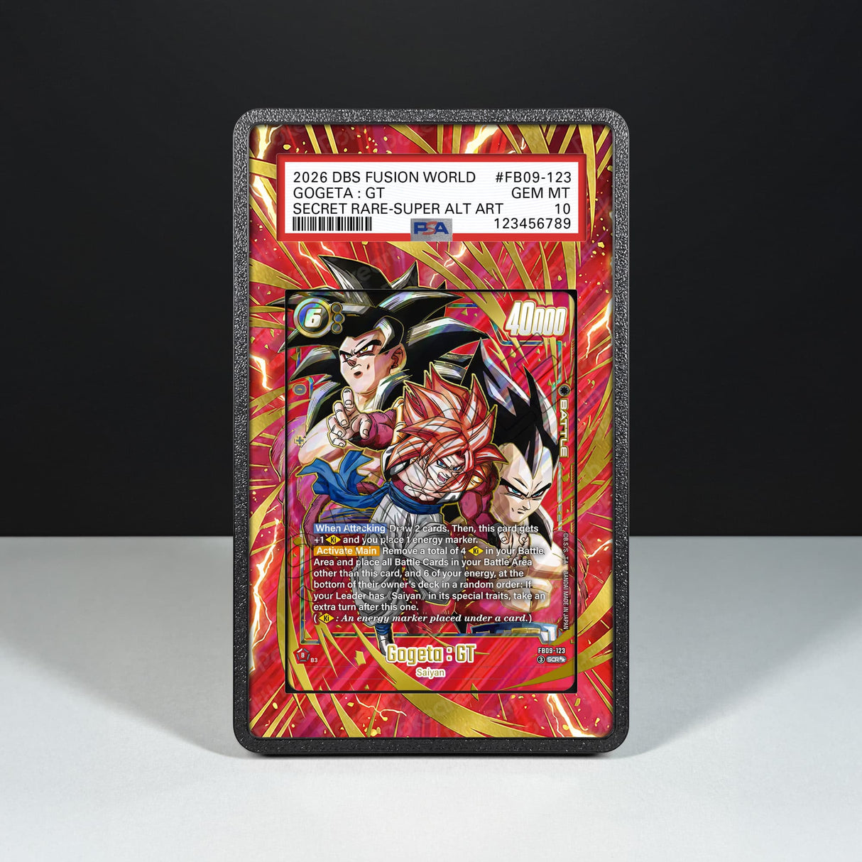 Gogeta : GT FB09-123 - Graded Card Extended Artwork Display Case - Display Case Extended Artwork Pokearth