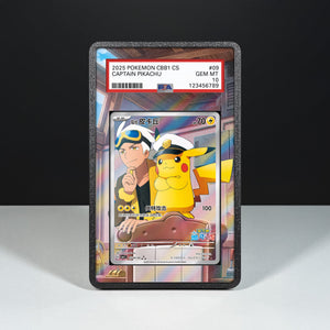 Capitan Pikachu CBB1C 0709/09 - Graded Card Extended Artwork Display Case - Display Case Extended Artwork Pokearth