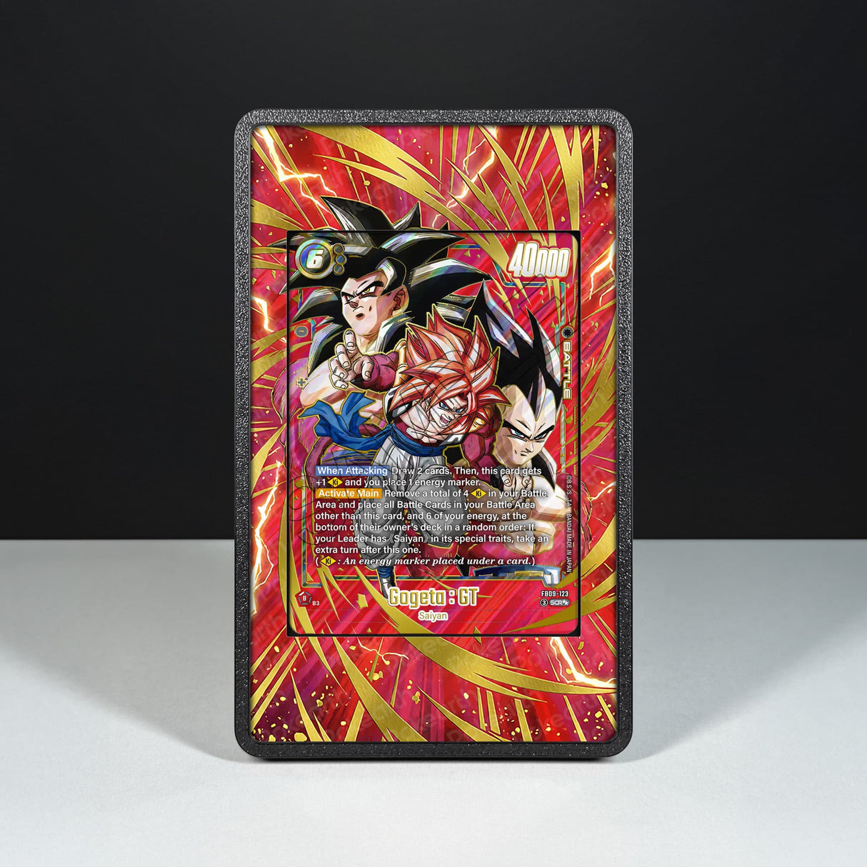 Gogeta : GT FB09-123 - Custodia con Artwork Esteso per Carte Dragon Ball - Display Case Extended Artwork Pokearth