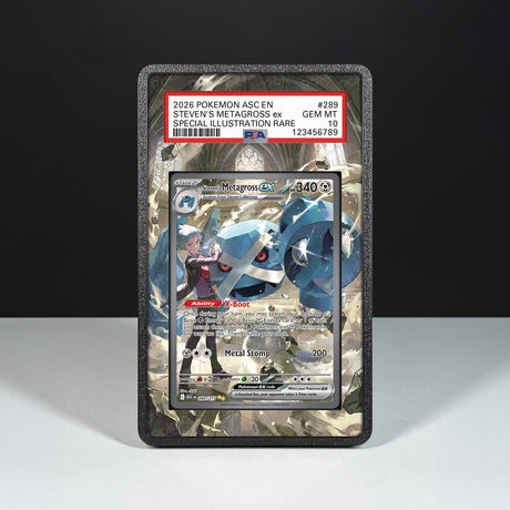Steven's Metagross ex 289/217 - Graded Card Extended Artwork Display Case - Display Case Extended Artwork Pokearth