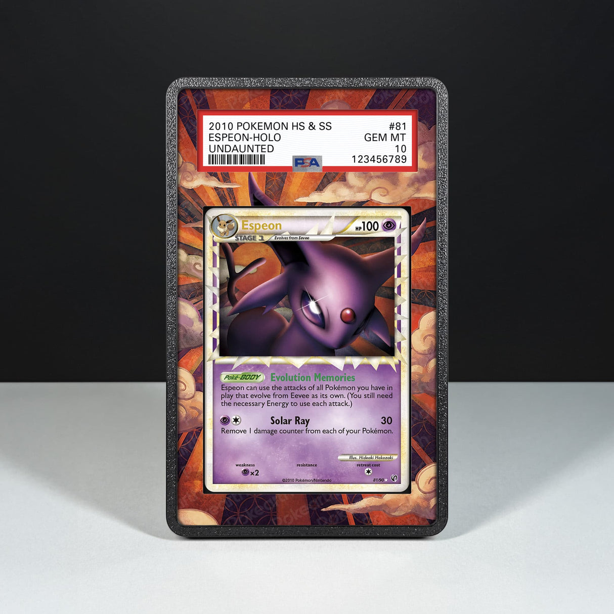 Espeon 81/90 - Graded Card Extended Artwork Display Case - Display Case Extended Artwork Pokearth