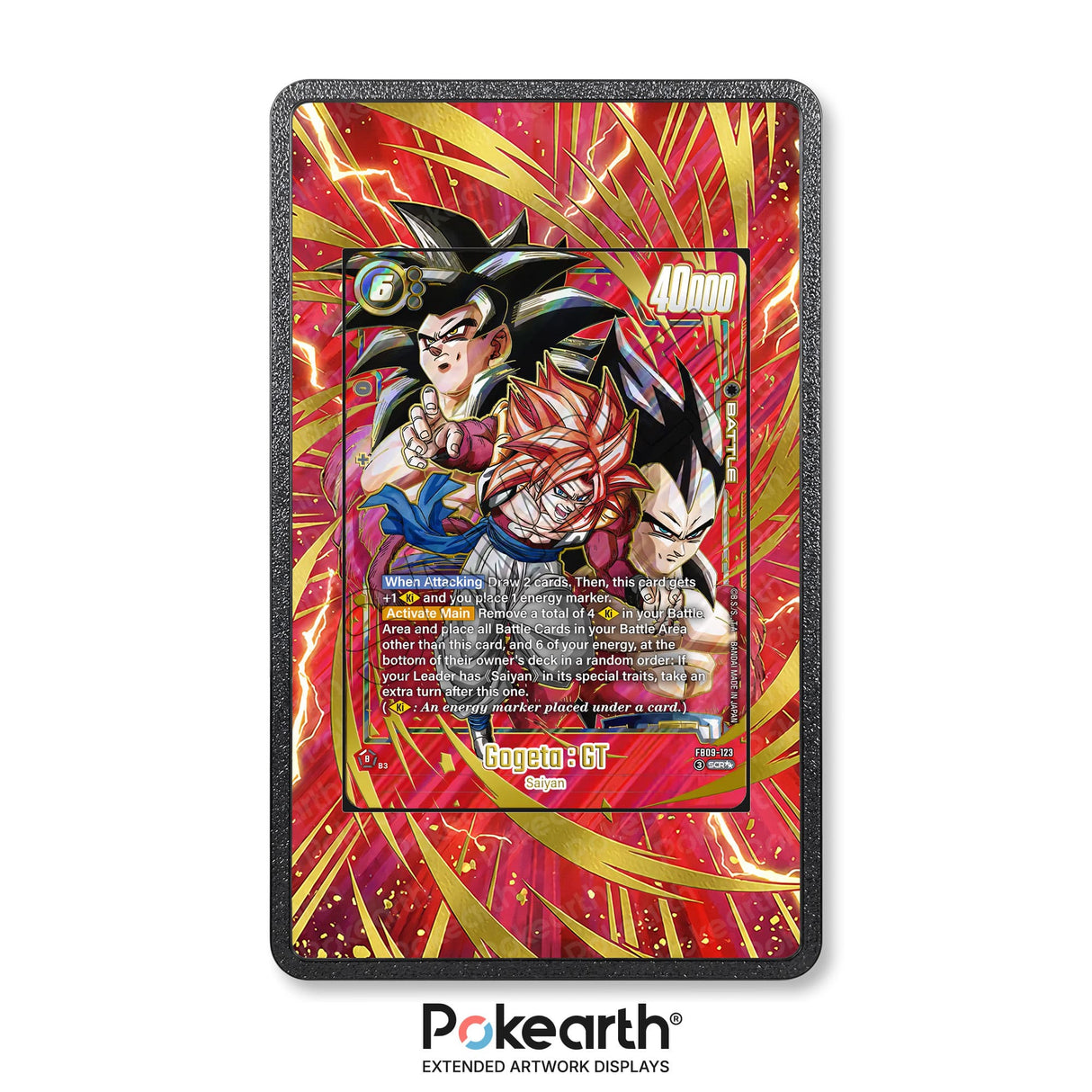 Gogeta : GT FB09-123 - Custodia con Artwork Esteso per Carte Dragon Ball - Display Case Extended Artwork Pokearth