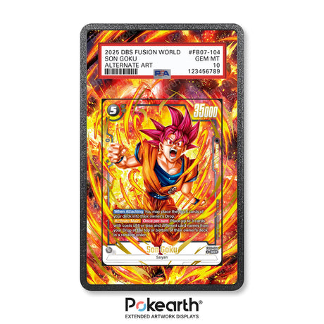 Son Goku FB07-104 - Graded Card Extended Artwork Display Case - Display Case Extended Artwork Pokearth