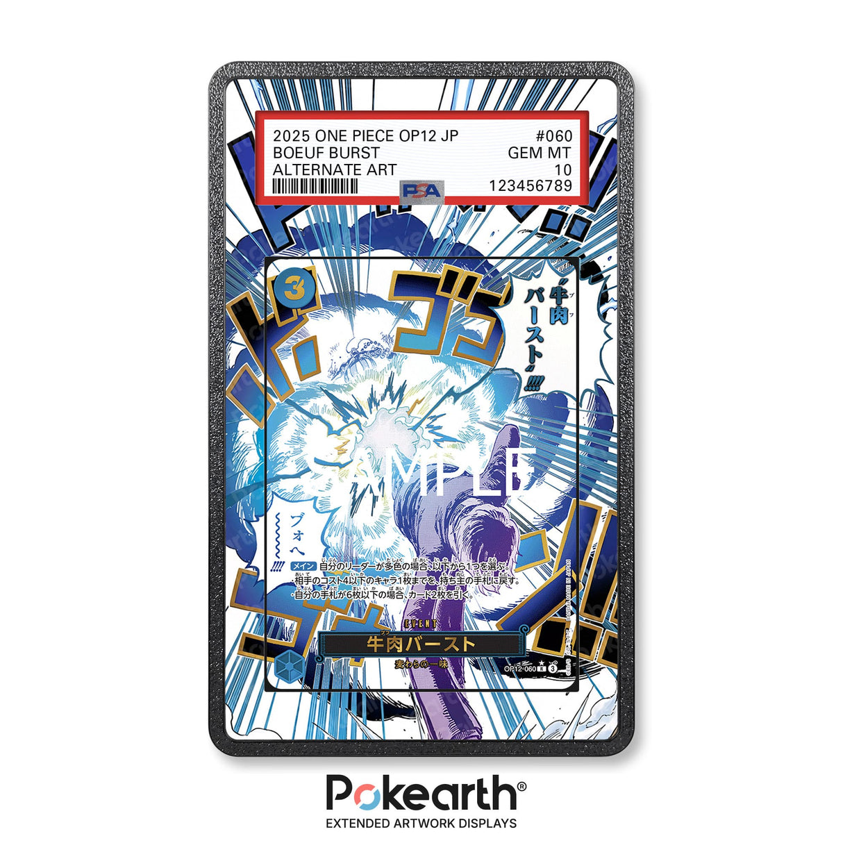 Boeuf Burst OP12-060 - Custodia con Artwork Esteso per Carte Gradate - Display Case Extended Artwork Pokearth