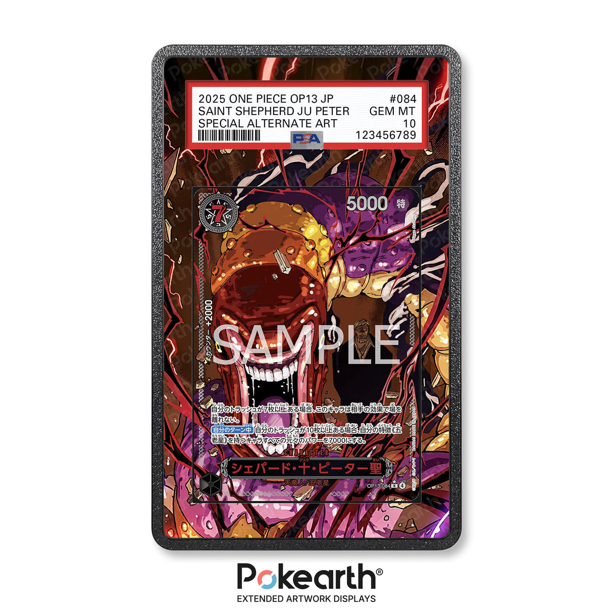 St. Shepherd Ju Peter OP13-084 - Custodia con Artwork Esteso per Carte Gradate - Display Case Extended Artwork Pokearth