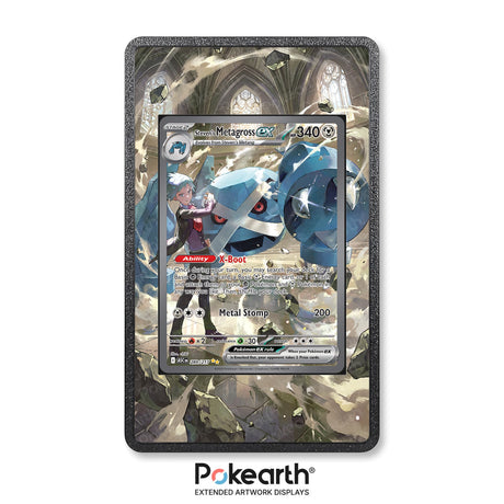 Metagross ex di Rocco 289/217 - Custodia con Artwork Esteso per Carte Pokémon - Display Case Extended Artwork Pokearth