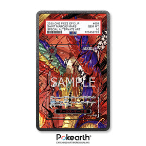 St. Marcus Mars OP13-091 - Custodia con Artwork Esteso per Carte Gradate - Display Case Extended Artwork Pokearth