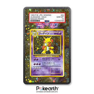 Alakazam No. 065 - Graded Card Extended Artwork Display Case - Display Case Extended Artwork Pokearth