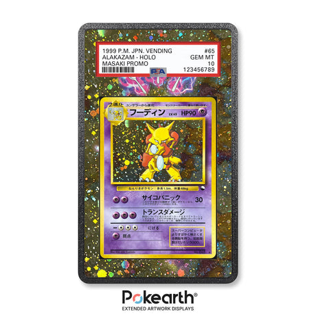 Alakazam No. 065 - Graded Card Extended Artwork Display Case - Display Case Extended Artwork Pokearth