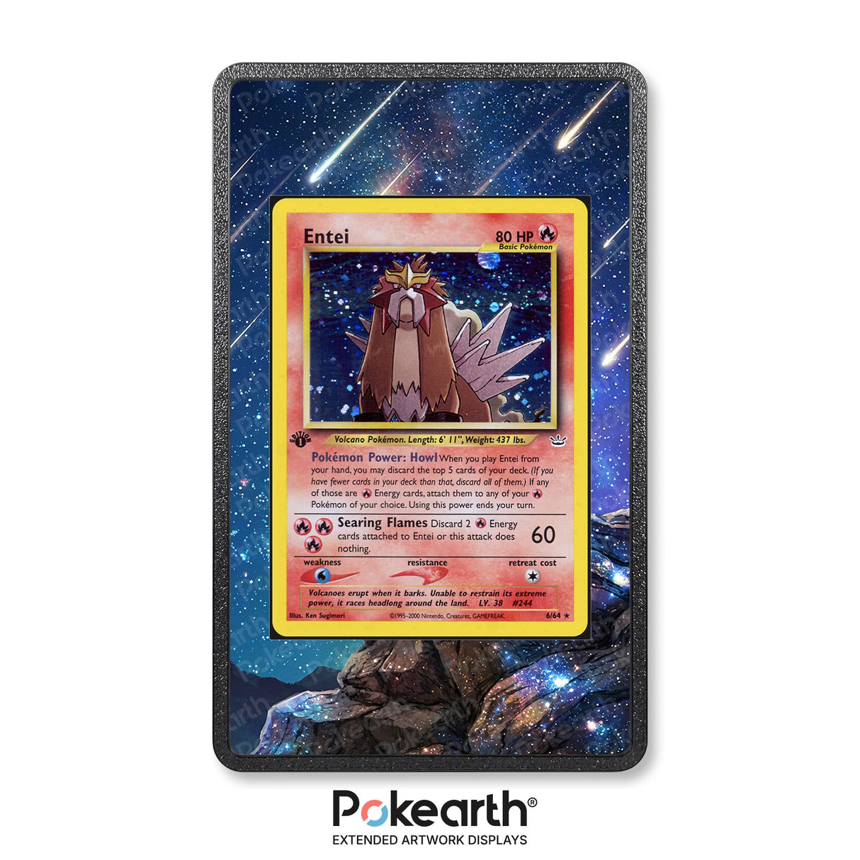 Entei 6/64 - Custodia con Artwork Esteso per Carte Pokémon - Display Case Extended Artwork Pokearth