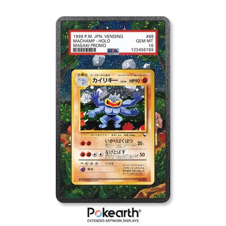 Machamp No. 068 - Graded Card Extended Artwork Display Case - Display Case Extended Artwork Pokearth