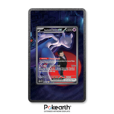 Mewtwo ex del Team Rocket ex 281/217 - Custodia con Artwork Esteso per Carte Pokémon - Display Case Extended Artwork Pokearth
