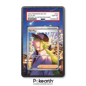 N's Plan 170/086 - Graded Card Extended Artwork Display Case - Display Case Extended Artwork Pokearth