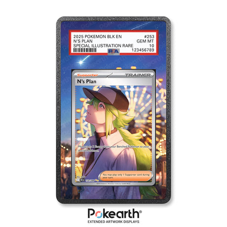 N's Plan 170/086 - Graded Card Extended Artwork Display Case - Display Case Extended Artwork Pokearth