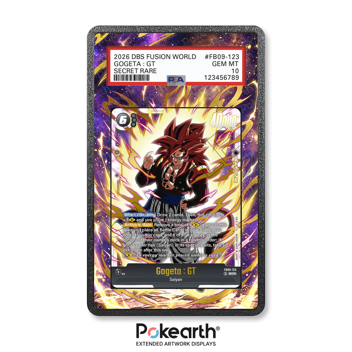 Gogeta : GT FB09-123 - Graded Card Extended Artwork Display Case - Display Case Extended Artwork Pokearth