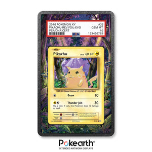 Pikachu 35/108 - Graded Card Extended Artwork Display Case - Display Case Extended Artwork Pokearth