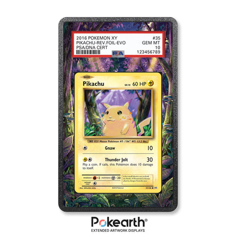 Pikachu 35/108 - Graded Card Extended Artwork Display Case - Display Case Extended Artwork Pokearth