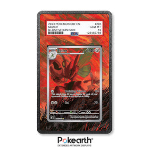 Scizor 205/197 - Graded Card Extended Artwork Display Case - Display Case Extended Artwork Pokearth