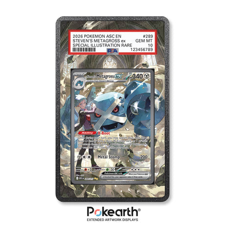 Steven's Metagross ex 289/217 - Graded Card Extended Artwork Display Case - Display Case Extended Artwork Pokearth
