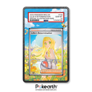Determinazione di Lylia 184/132 - Custodia con Artwork Esteso per Carte Gradate - Display Case Extended Artwork Pokearth