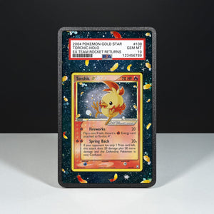 Torchic Gold Star 108/109 - Graded Card Extended Artwork Display Case - Display Case Extended Artwork Pokearth