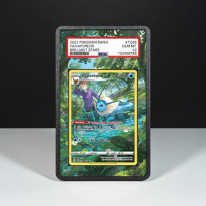 Vaporeon TG02/TG30 - Custodia con Artwork Esteso per Carte Gradate - Display Case Extended Artwork Pokearth