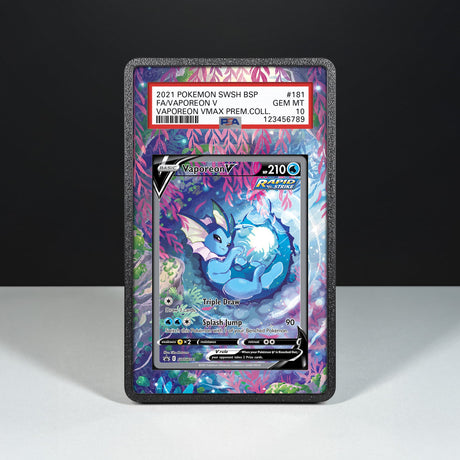 Vaporeon V SWSH 181 - Graded Card Extended Artwork Display Case - Display Case Extended Artwork Pokearth