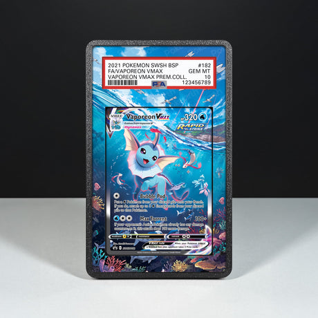 Vaporeon VMAX SWSH 182 - Graded Card Extended Artwork Display Case - Display Case Extended Artwork Pokearth