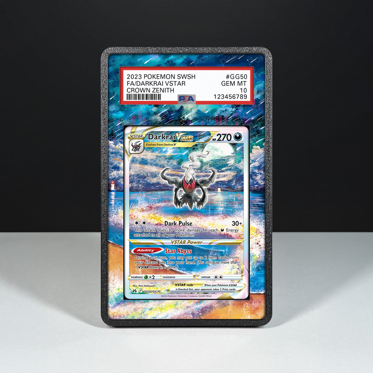 Darkrai VSTAR GG50/GG70 - Graded Card Extended Artwork Display Case - Display Case Extended Artwork Pokearth