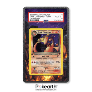Dark Charizard 4/82 - Graded Card Extended Artwork Display Case - Display Case Extended Artwork Pokearth