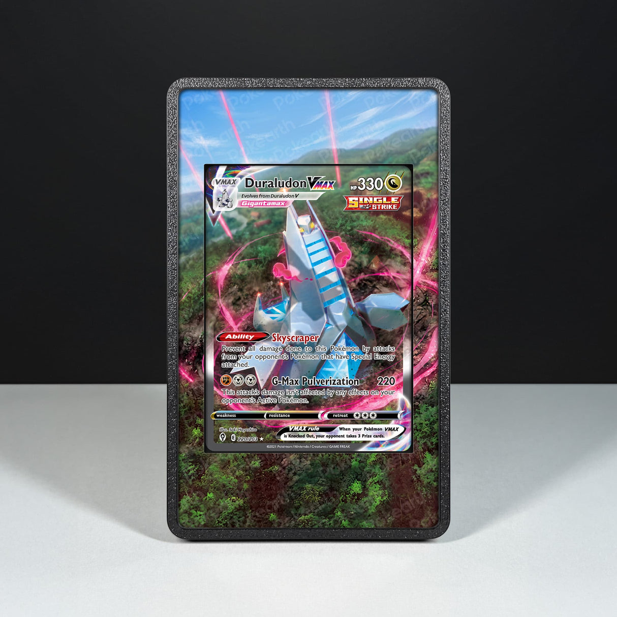 Duraludon VMAX 220/203 - Custodia con Artwork Esteso per Carte Pokémon - Display Case Extended Artwork Pokearth