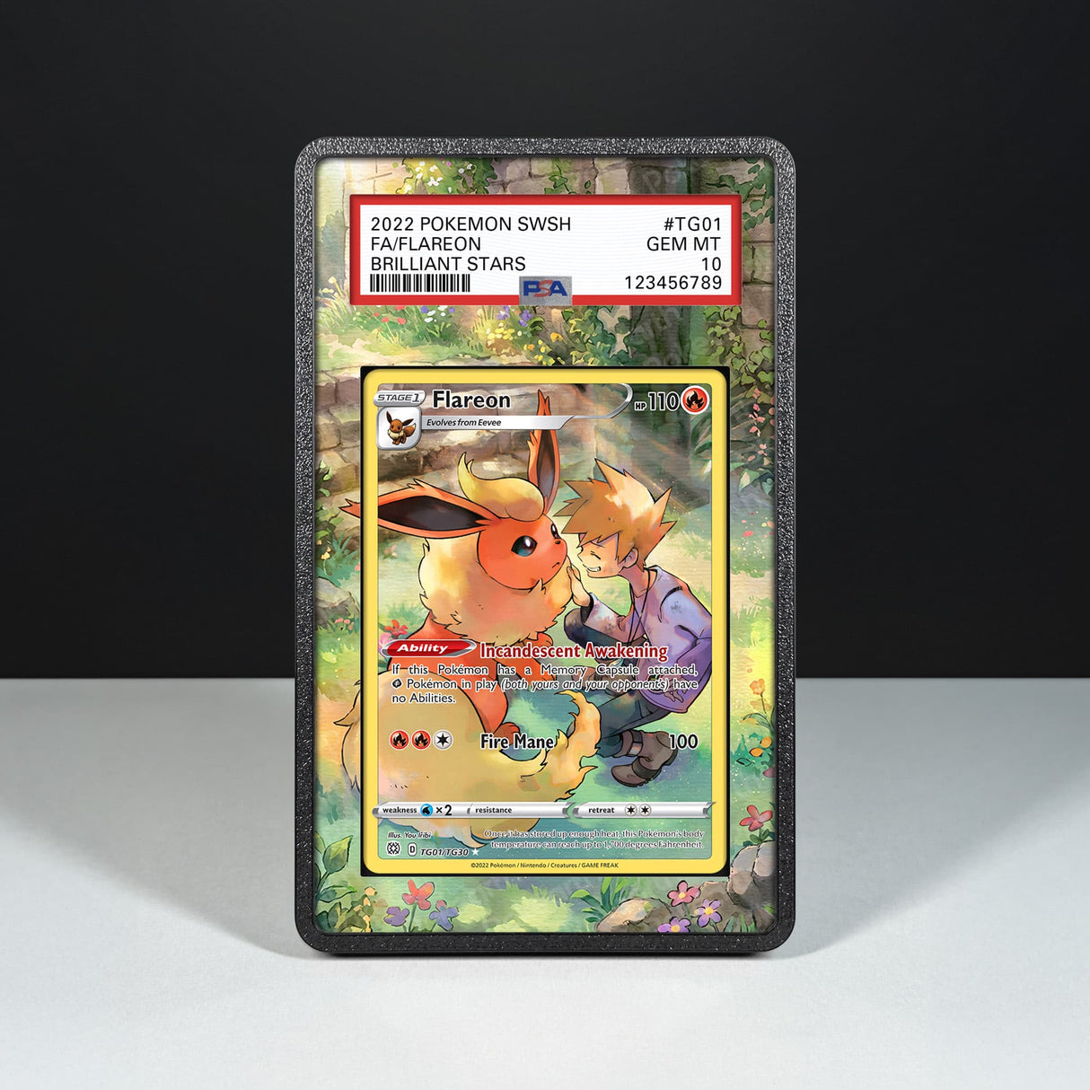 Flareon TG01/TG30 - Graded Card Extended Artwork Display Case - Display Case Extended Artwork Pokearth