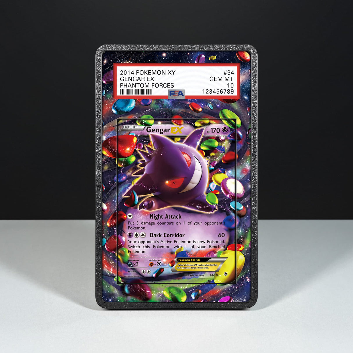 Gengar EX 34/119 - Graded Card Extended Artwork Display Case - Display Case Extended Artwork Pokearth