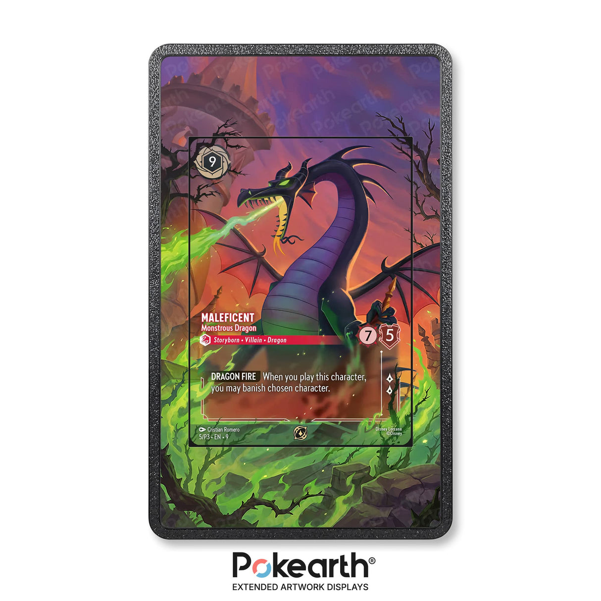 Maleficent - Monstrous Dragon 5/P3 - Disney Lorcana Extended Artwork Display Case - Display Case Extended Artwork Pokearth
