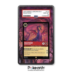 Maleficent - Monstrous Dragon 113/204 - Custodia con Artwork Esteso per Carte Gradate - Display Case Extended Artwork Pokearth