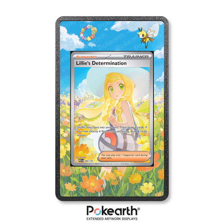 Determinazione di Lylia 184/132 - Custodia con Artwork Esteso per Carte Pokémon - Display Case Extended Artwork Pokearth