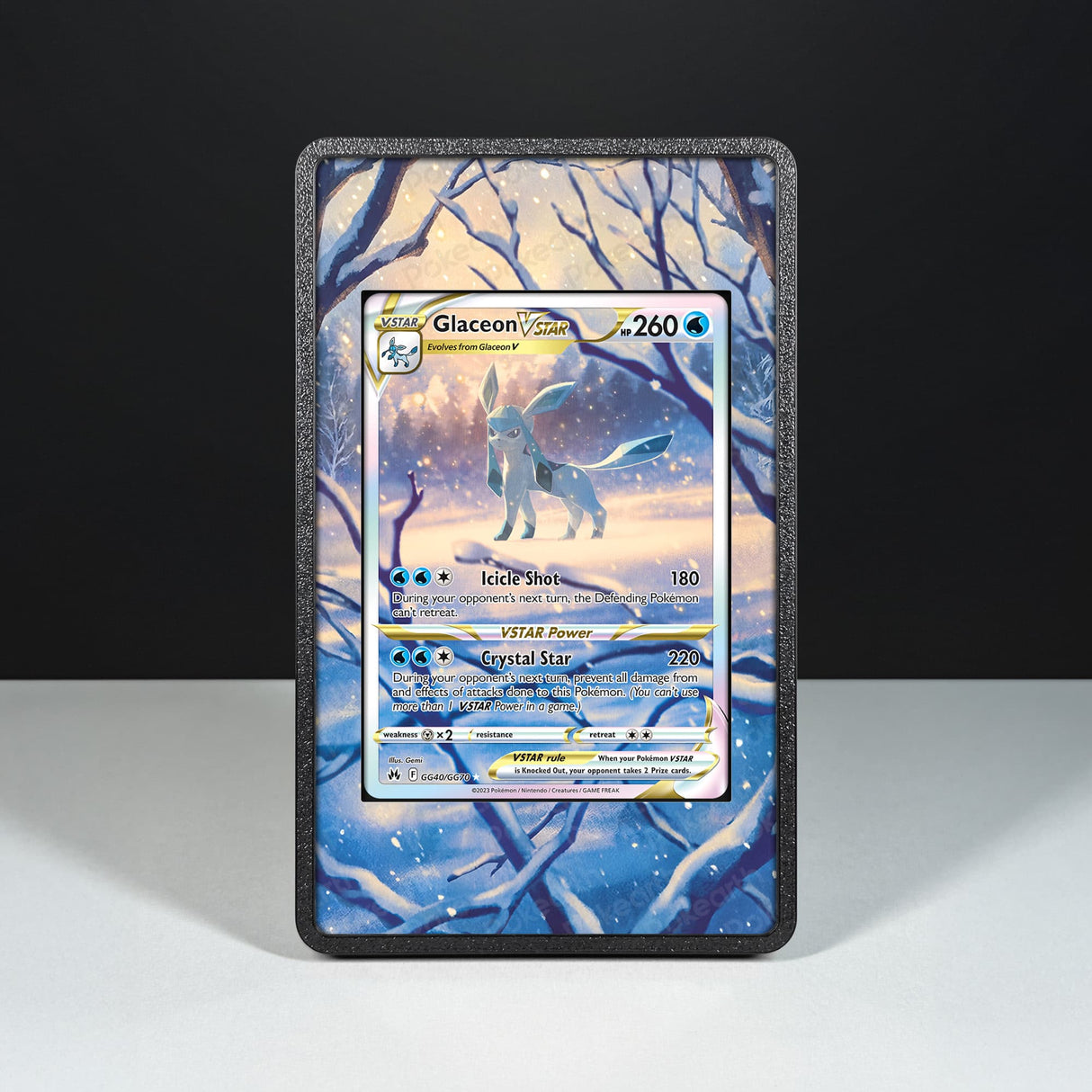 Glaceon V ASTRO GG40/GG70 - Custodia con Artwork Esteso per Carte Pokémon - Display Case Extended Artwork Pokearth