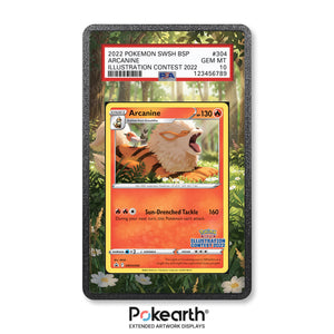 Arcanine SWSH 304 - Graded Card Extended Artwork Display Case - Display Case Extended Artwork Pokearth