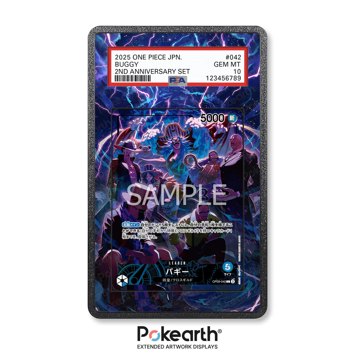 Buggy OP09-042 - Custodia con Artwork Esteso per Carte Gradate - Display Case Extended Artwork Pokearth