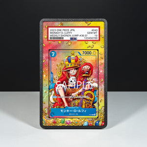 Monkey D. Luffy P-043 - Custodia con Artwork Esteso per Carte Gradate - Display Case Extended Artwork Pokearth