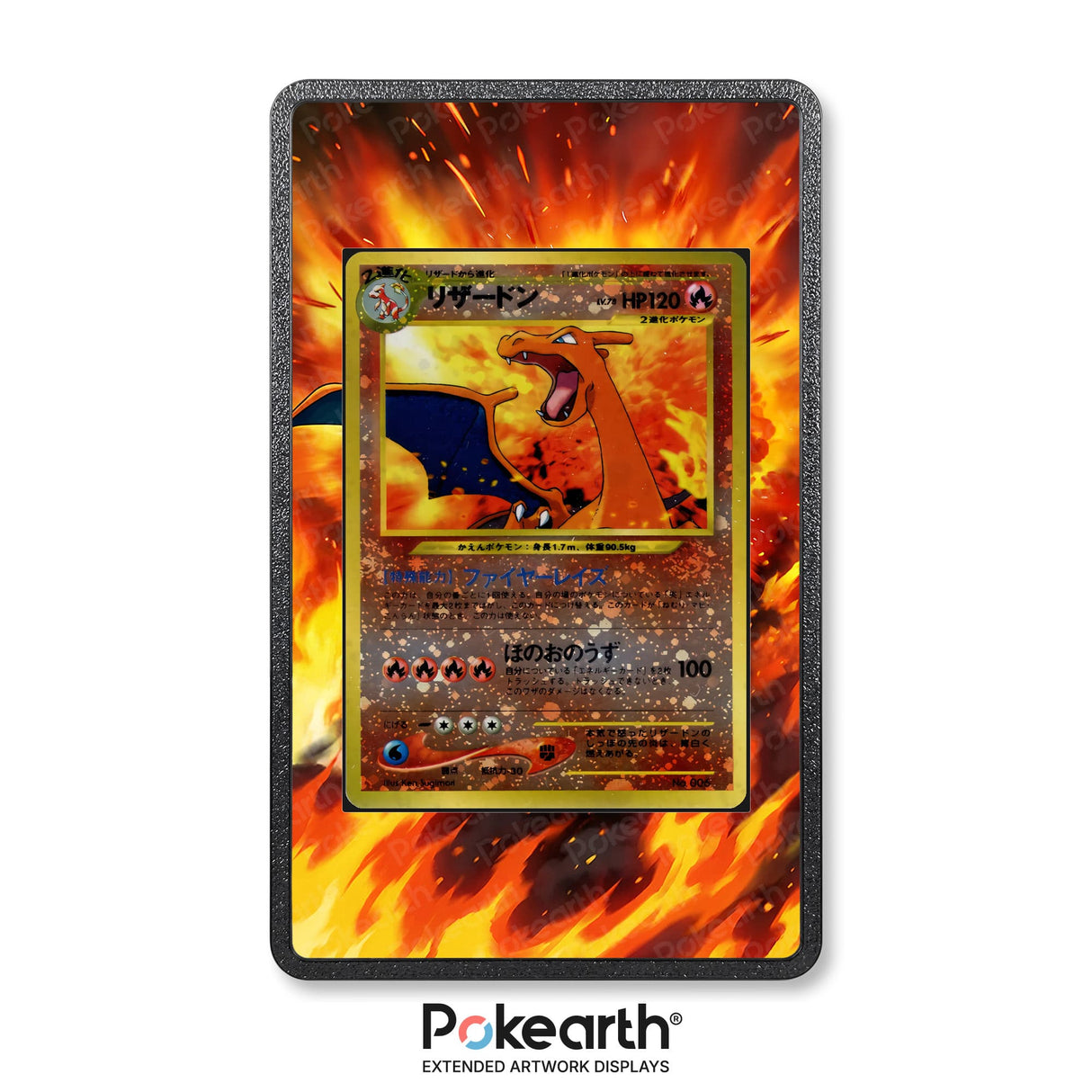 Charizard No. 006 - Custodia con Artwork Esteso per Carte Pokémon - Display Case Extended Artwork Pokearth
