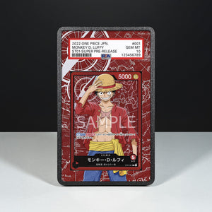 Monkey D. Luffy ST01-001 - Custodia con Artwork Esteso per Carte Gradate - Display Case Extended Artwork Pokearth