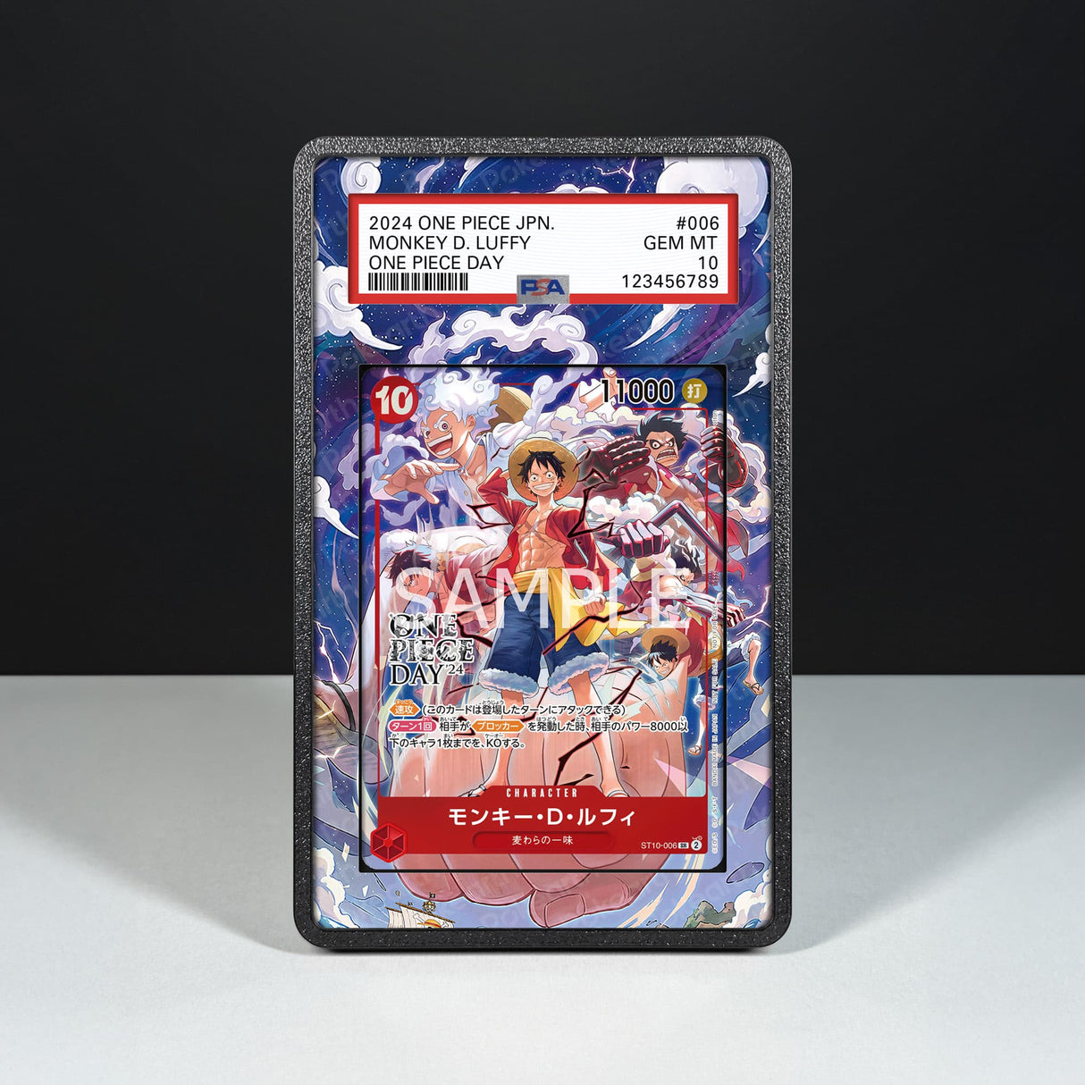 Monkey D. Luffy ST10-006 - Custodia con Artwork Esteso per Carte Gradate - Display Case Extended Artwork Pokearth