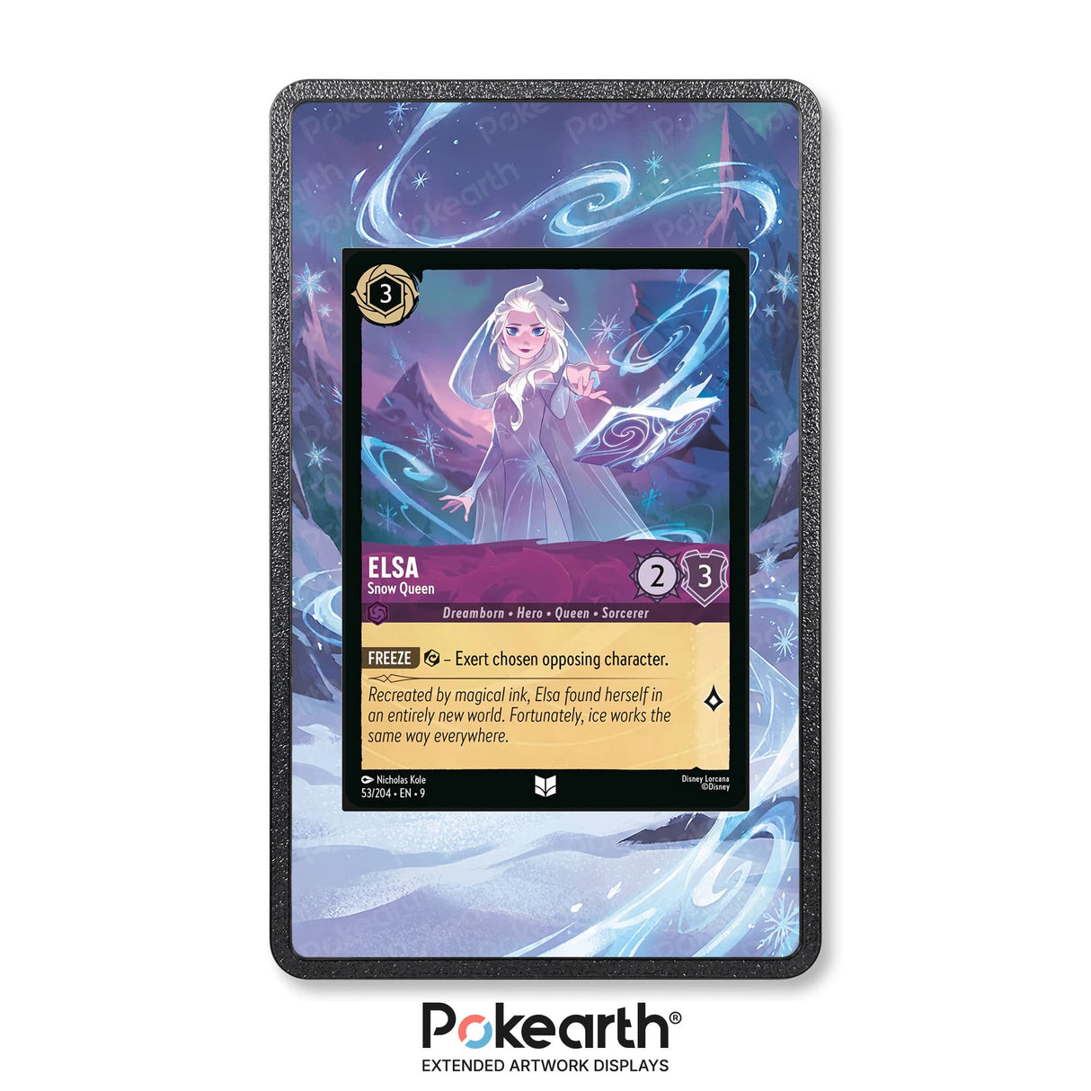 Elsa - Snow Queen 41/204 - Disney Lorcana Extended Artwork Display Case - Display Case Extended Artwork Pokearth