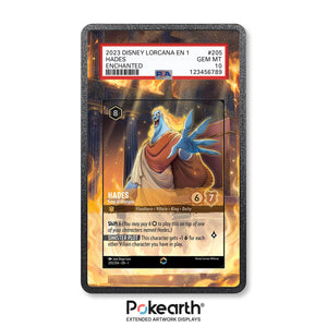 Hades - King of Olympus 205/204 Enchanted - Custodia con Artwork Esteso per Carte Gradate - Display Case Extended Artwork Pokearth